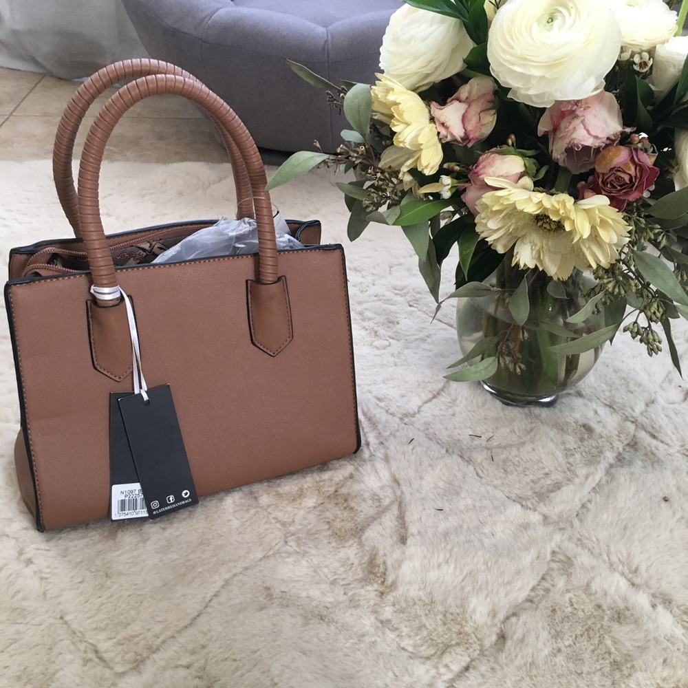 Brown hand bag